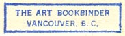 The Art Bookbinder, Vancouver BC, Canada (29mm x 7mm, before 1950).