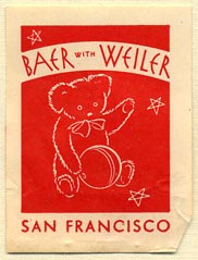 Baer with Weiler, San Francisco, California (28mm x 38mm). Courtesy of Donald Francis.