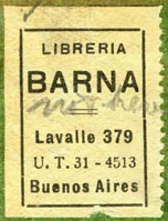 Libreria Barna, Buenos Aires, Argentina (25mm x 33mm). Courtesy of R. Behra.