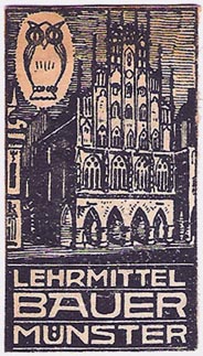 Lehrmittel Bauer [educational publisher], Münster, Germany (54mm x 30mm, ca.1920). Courtesy of Michael Kunze.