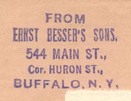 Ernst Besser's Sons, Buffalo, New York (26mm x 18mm)