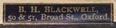 B.H. Blackwell, Oxford [England] (25mm x 5mm)