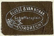 Blussé & Van Braam, Dordrecht, Netherlands (30mm x 19mm). Courtesy of S. Loreck.