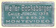 Walter Bocksberger, Montevideo, Uruguay (30mm x 14mm, ca.1937)