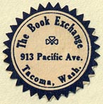 The Book Exchange, Tacoma, Washington (23mm dia.). Courtesy of Donald Francis.