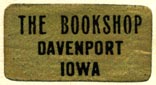 The Bookshop, Davenport, Iowa (25mm x 13mm, after 1924). Courtesy of R. Behra.