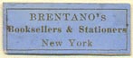 Brentano's, Booksellers & Stationers, New York (24mm x 10mm)