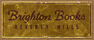 Brighton Books, Beverly Hills, California (51mm x 21mm). Courtesy of Donald Francis.