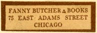 Fanny Butcher, Books, Chicago, Illinois (32mm x 10mm). Courtesy of Robert Behra.