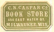 C.N. Caspar Co., Book Store, Milwaukee, Wisconsin (30mm x 18mm)