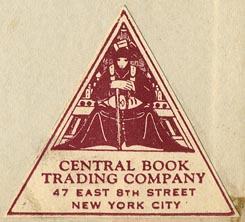 Central Book Trading Company, New York (40mm x 36mm)