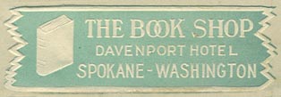 The Book Shop, Davenport Hotel, Spokane, Washington (51mm x 16mm, ca.1927). Courtesy of Third Place Books