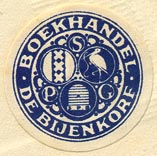 Boekhandel De Bijenkorf [dept store], Netherlands (25mm dia., ca.1930s-40s)