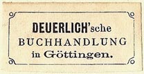 Deuerlich Buchhandlung, Göttingen, Germany (34mm x 16mm)