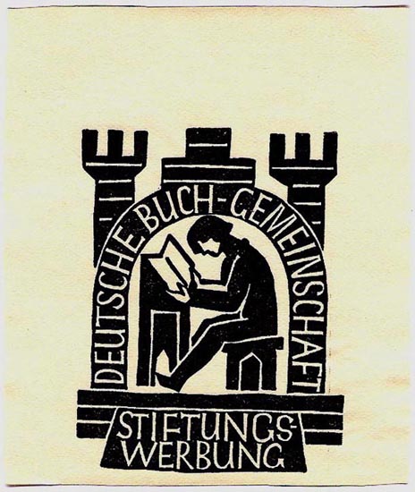 Deutsche Buch-Gemeinschaft, Germany (76mm x 90mm, ca.1955)