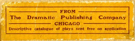 The Dramatic Publishing Co., Chicago, Illinois (76mm x 23mm)
