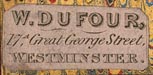 W. Dufour, Westminster, England (25mm x 11mm, ca.1840s?).