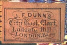 J.F. Dunn's City Book Mart, Ludgate Hill, London (21mm x 14mm)
