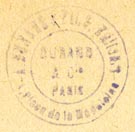 A. Durand & fils, Paris, France (inkstamp, 21mm dia.)