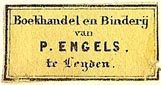 P. Engels, Boekhandel en Binderij, Leiden, Netherlands (26mm x 13mm). Courtesy of S. Loreck.