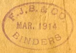 F.J.B. & Co., Binders (25mm x 17mm, ca.1914). Courtesy of Robert Behra.