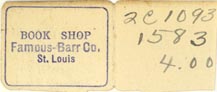 Famous-Barr [dept store], St. Louis, Missouri (36mm x 15mm). Courtesy of J.C. & P.C. Dast.