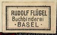 Rudolf Fluegel [1897-1982], Buchbinderei, Basel, Switzerland (18mm x 10mm, before 1950).