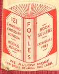 Foyles, London, England (19mm x 24mm, ca.1924).