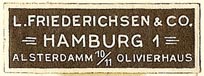 L. Friederichsen, Hamburg, Germany (33mm x 11mm). Courtesy of S. Loreck.