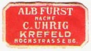 Albert FÃƒÂ¼rst (nachf. C. Uhrig), Krefeld, Germany (approx 21mm x 11mm, ca.1950). Courtesy of Michael Kunze.