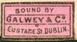 Galwey & Co., Dublin, Ireland (19mm x 10mm, ca.1904)