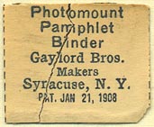 Gaylord Bros., Stockton, California (27mm x 23mm). Courtesy of Donald Francis