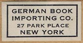 German Book Importing Co., New York, NY (26mm x 14mm, ca.1941)