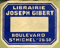 Librairire Joseph Gibert, Paris, France (35mm x 28mm, ca.1940s or 50s?). Courtesy of Robert Behra.