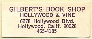 Gilbert's Book Shop, Hollywood, California (50mm x 20mm)