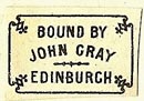 John Gray [binder], Edinburgh, Scotland (20mm x 14mm). Courtesy of S. Loreck.