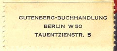 Gutenberg Buchhandlung, Berlin, Germany (38mm x 17mm)