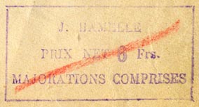 J. Hamelle, Paris, France (inkstamp, 46mm x 24mm). Courtesy of R. Behra.