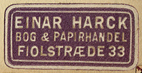 Einar Harck, Bog & Papirhandel