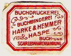 Harke & Hemmer, Haspe [Hagen], Germany (approx. 23mm x 18mm, ca.1890)