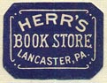 Herr's Book Store, Lancaster, Pennsylvania (19mm x 15mm)