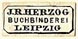 J.R. Herzog, Buchbinderei, Leipzig, Germany (12mm x 5mm). Courtesy of S. Loreck.
