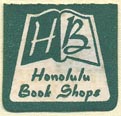 Honolulu Book Shops, Honolulu, Hawaii (20mm x 19mm)