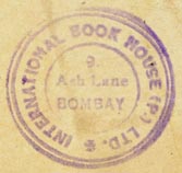 International Book House, Bombay, India (26mm dia.). Courtesy of Robert Behra.