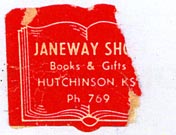 Janeway Shop, Hutchinson, Kansas (28mm x 22mm). Courtesy of Donald Francis.