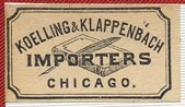 Koelling & Klappenbach, Chicago (27mm x 15mm)