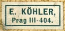 E. Kohler, Prague, Czechoslovakia [now Czech Rep.] (21mm x 10mm)