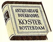 Koster, Antiquariaat - Boekhandel, Rotterdam, Netherlands (22mm x 22mm). Courtesy of S. Loreck.