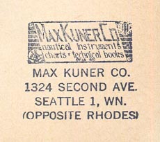 Max Kuner Co, Seattle, Washington (28mm x 24mm, ca.1965)