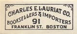 Charles E. Lauriat Co., Boston (26mm x 12mm)